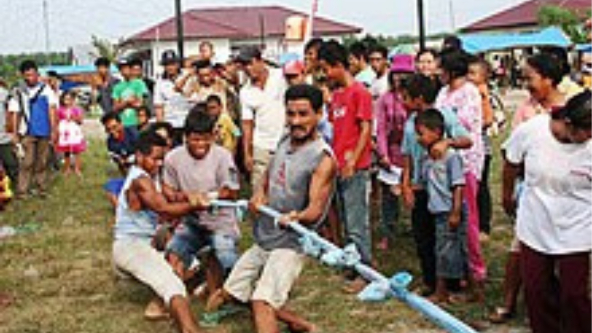 Stone Throwing and Tug of War